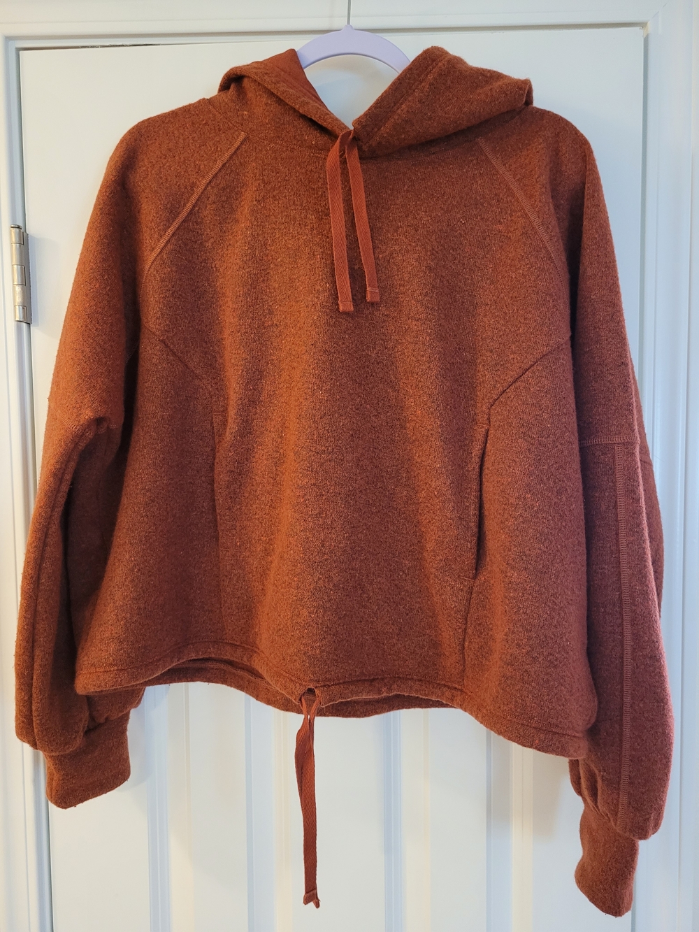 Prana Rust Knit Cuffed Pull Over Sweater